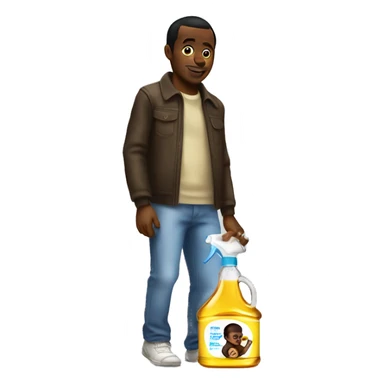 Diddy carrying baby oil with baby oil sticker