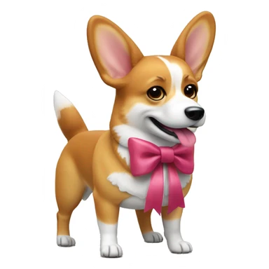 Corgi with a bow on it’s head and very very very  muscular legs sticker
