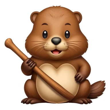 Beaver with inscription good night  sticker