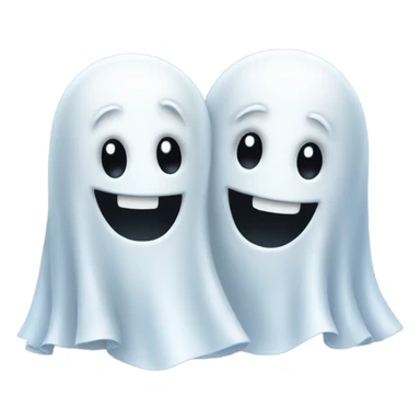 Two happy ghosts best friends sticker
