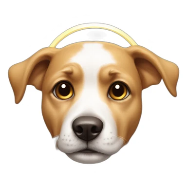 innocent-small-dog-with-halo sticker