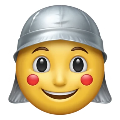 smiling emoji wearing a tinfoil hat sticker