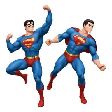 Superman fighting spiderman  sticker