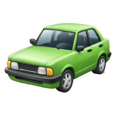 Carro con cara divertida y lentes sticker