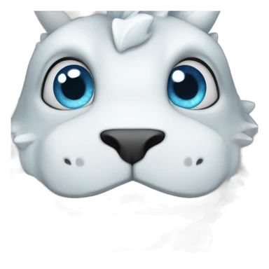 white dragon blue eyes sticker