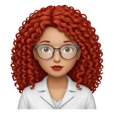 rizada peli roja , trigueña , con lentes y ropa blanca pelo largo  sticker
