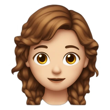 Brown hair freckled Girl streaming infront of computer sticker