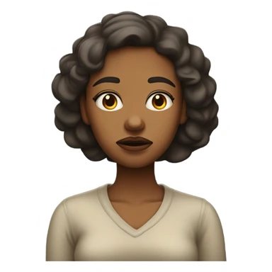 woman with doubt sticker