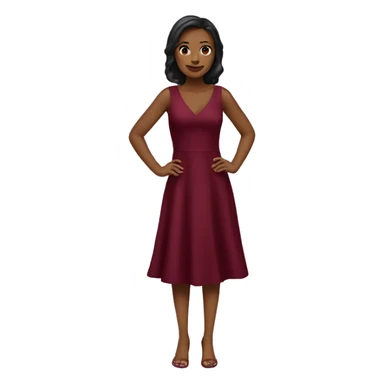 Beautiful maroon dress sticker