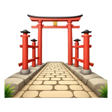 Japanese Torii gate and beautiful pathway aesthetic scenery  sticker