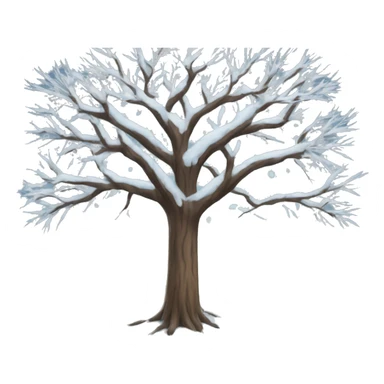 Tree with snow sticker