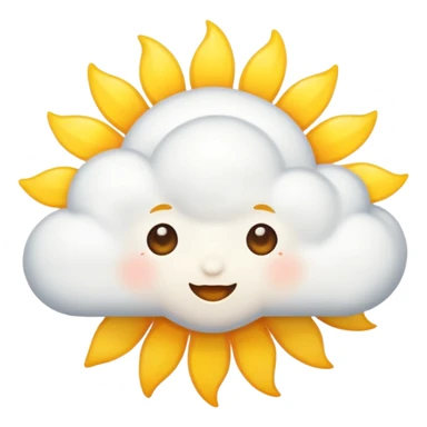 happy Sunny Cloud, with sun sticker