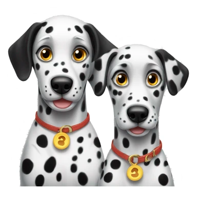 Two Dalmatian-dogs  sticker