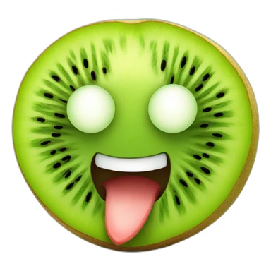 kiwi fruit smiling sticker