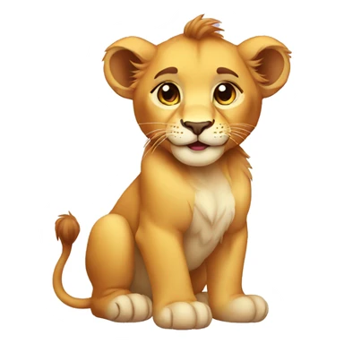baby lion sticker