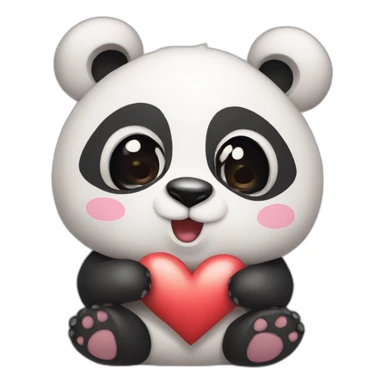 Panda in love sticker