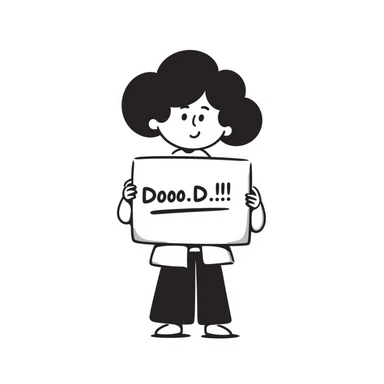 character card avatar in doodle style sticker