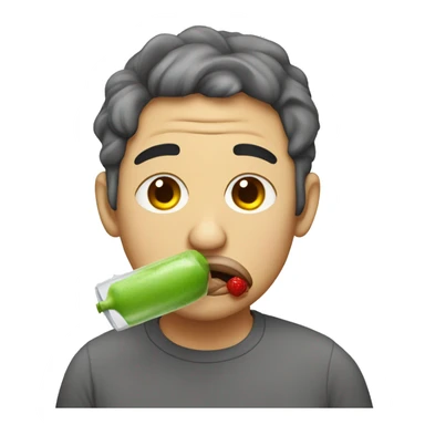 Someone who is lazy and eats juice in a ridiculous state sticker