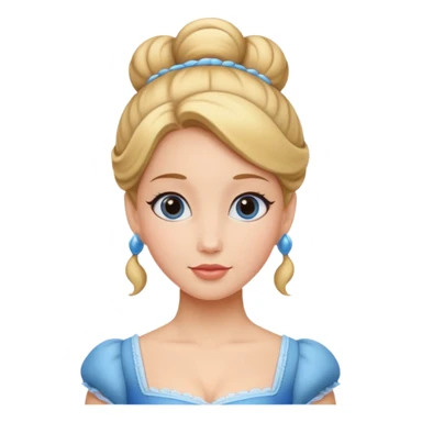 cendrillon elle a les cheveux relevés sticker