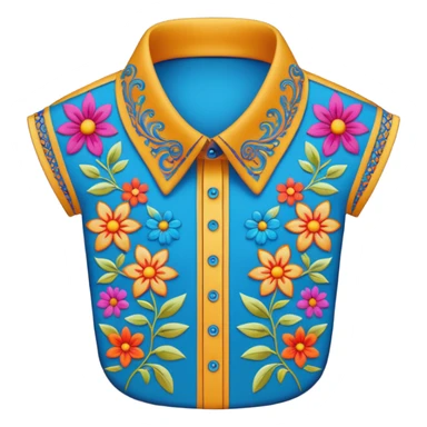 decorative colorful shirt collar sticker