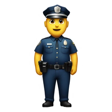 Policemen with big belly sticker