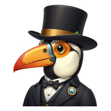 Toucan in Victorian Garb sticker