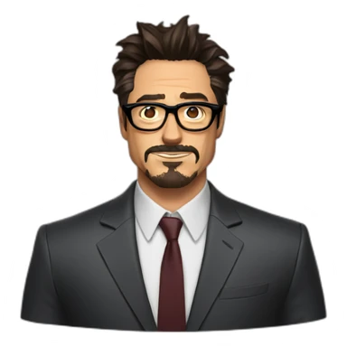 Tony stark with glasses sticker
