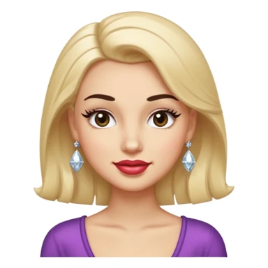 A face with one raised brow, a smirk, and a wink. Long fake lashes, gloss that glows.  Maybe a tilted head pose with a hand-on-hip silhouette or a tiny sparkle accent to emphasize confidence. sticker