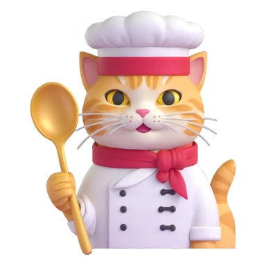 cool cat chef with a big gold earring and a bandana sticker