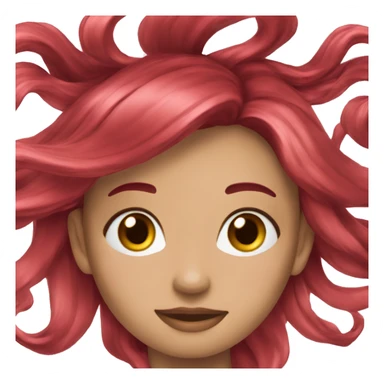 La sirenita cabello rojo sticker