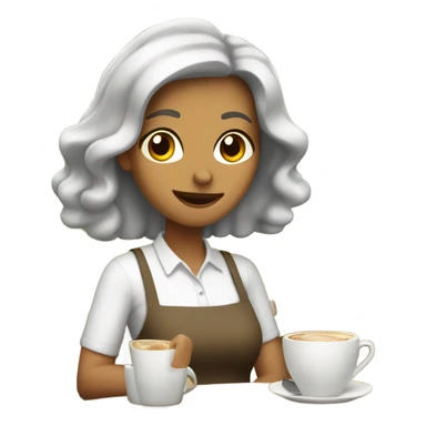 Mujer blanca, pelo café , en un bosque  sticker