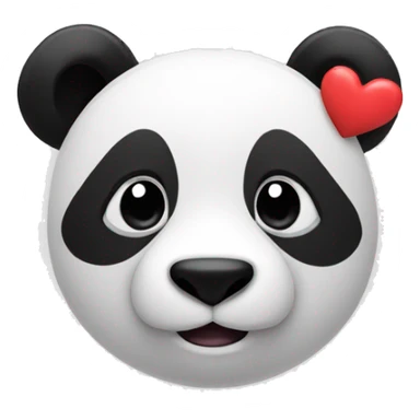 panda with hearts sticker