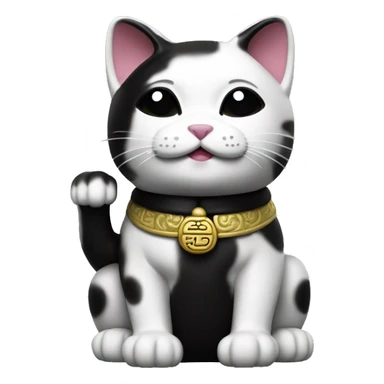 black maneki neko sticker