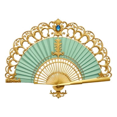 rococo regency fan sticker