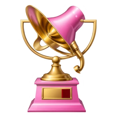 Pink Grammy trophy sticker