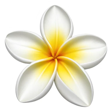 Frangipani flower emoji sticker
