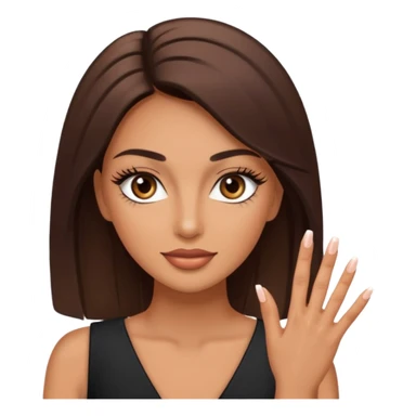 Baddie with lashes and nails sticker