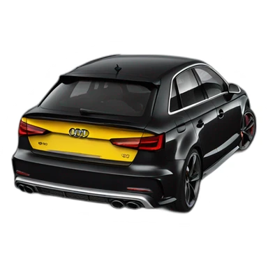 Audi rs3 black facelift, facing front right sticker