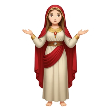 fullbody Mary Magdalene, voluptuous and strong, in traditional biblical dress sticker