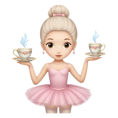 Ballerina con cabeza de taza sticker