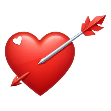 Corazon con flecha de cupido sticker