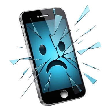 broken mobile phone sticker