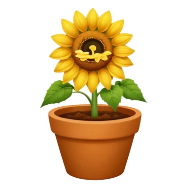 sunflower pot sticker
