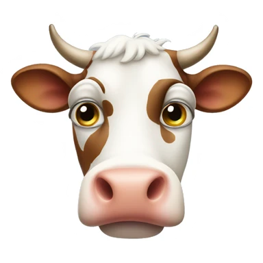Cow being suspicious  sticker