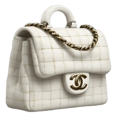 Tweed white chanel bag  sticker