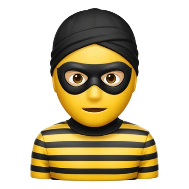 Make a robber emoji with yellow skin sticker