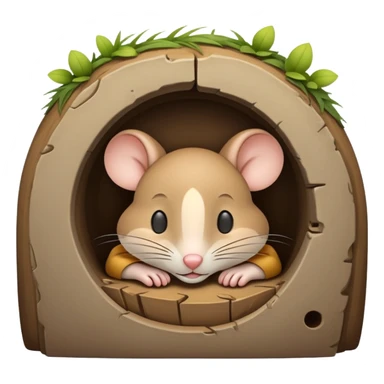 Jerry mouse sleeping in mouse hole sticker