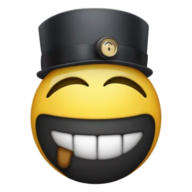 Evil smiley with a monocle sticker