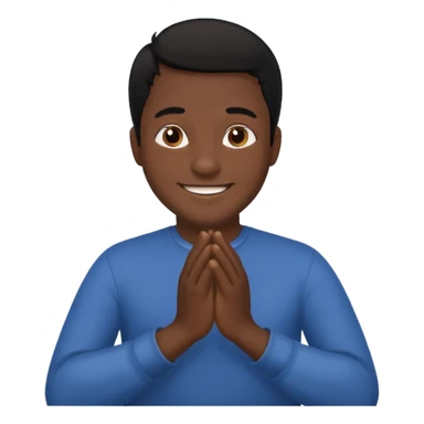 🧔🏻🙏🏻 😃 with black hair sticker