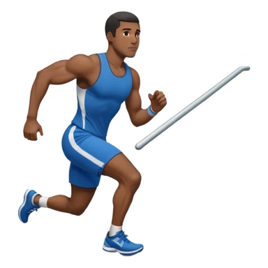 Black man running stairs sticker